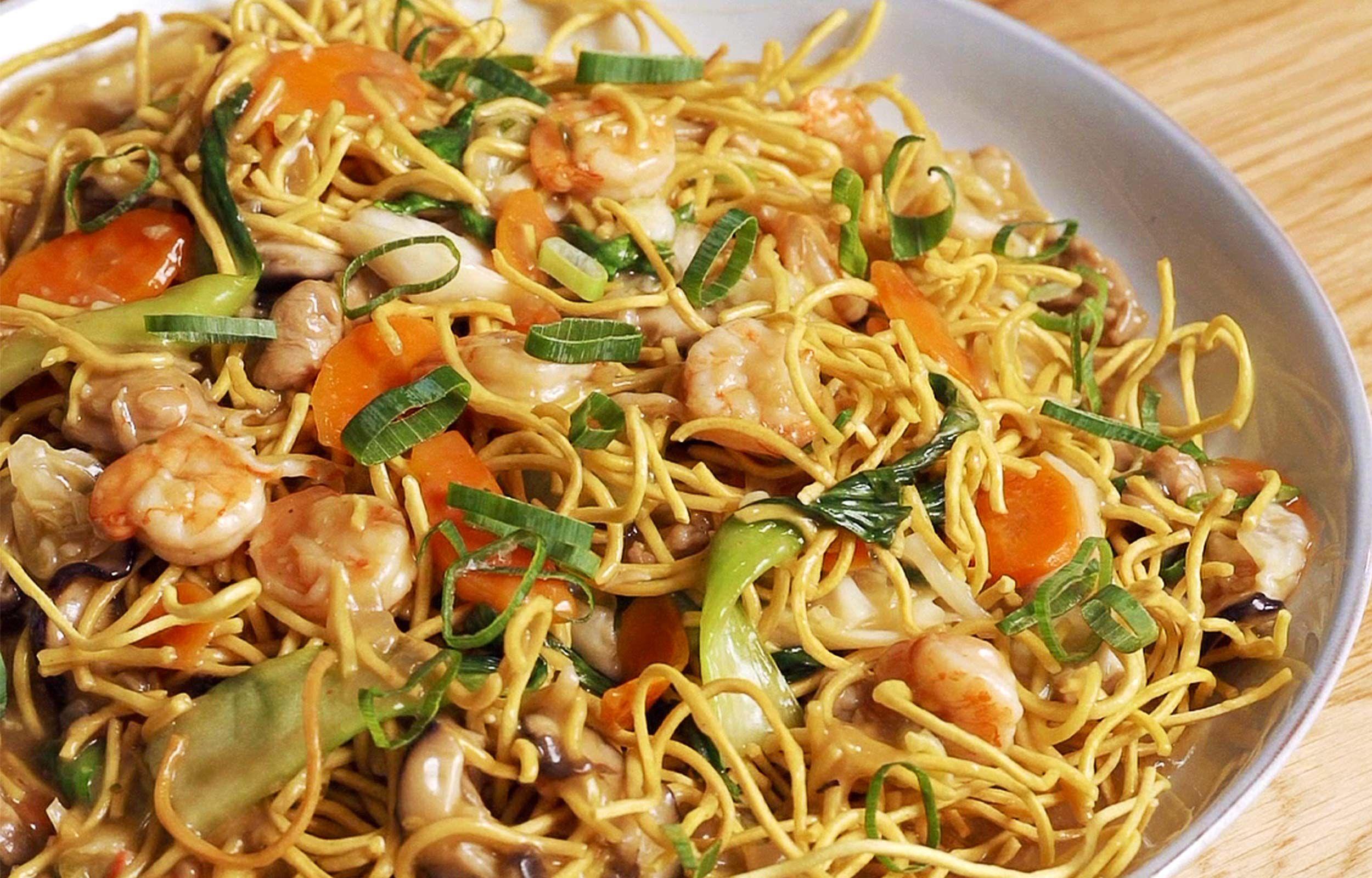 Crispy Noodles with Crab & Corn Sauce