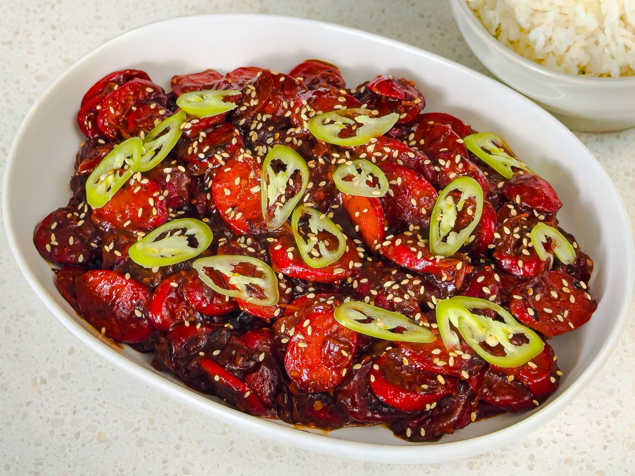 Gochujang Sizzling Hotdog