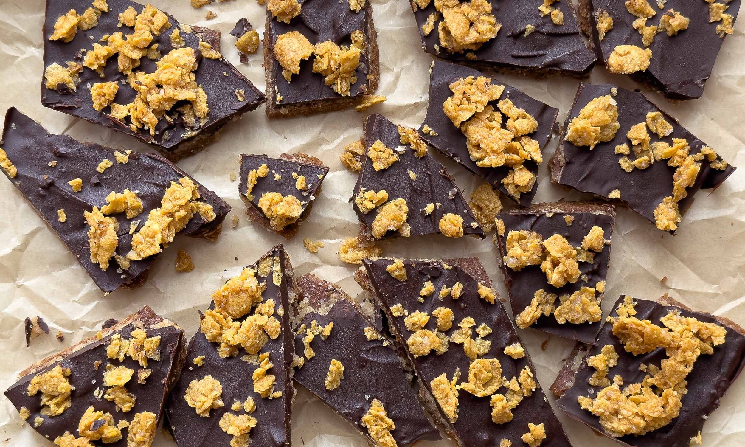 COOP-Inspired Cereal Toffee Crack Bars