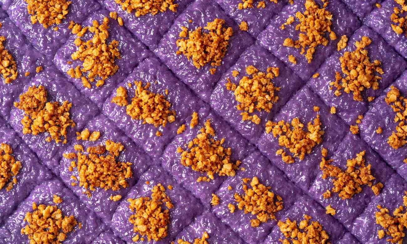 Ube Biko (Filipino Sticky Rice Cake)