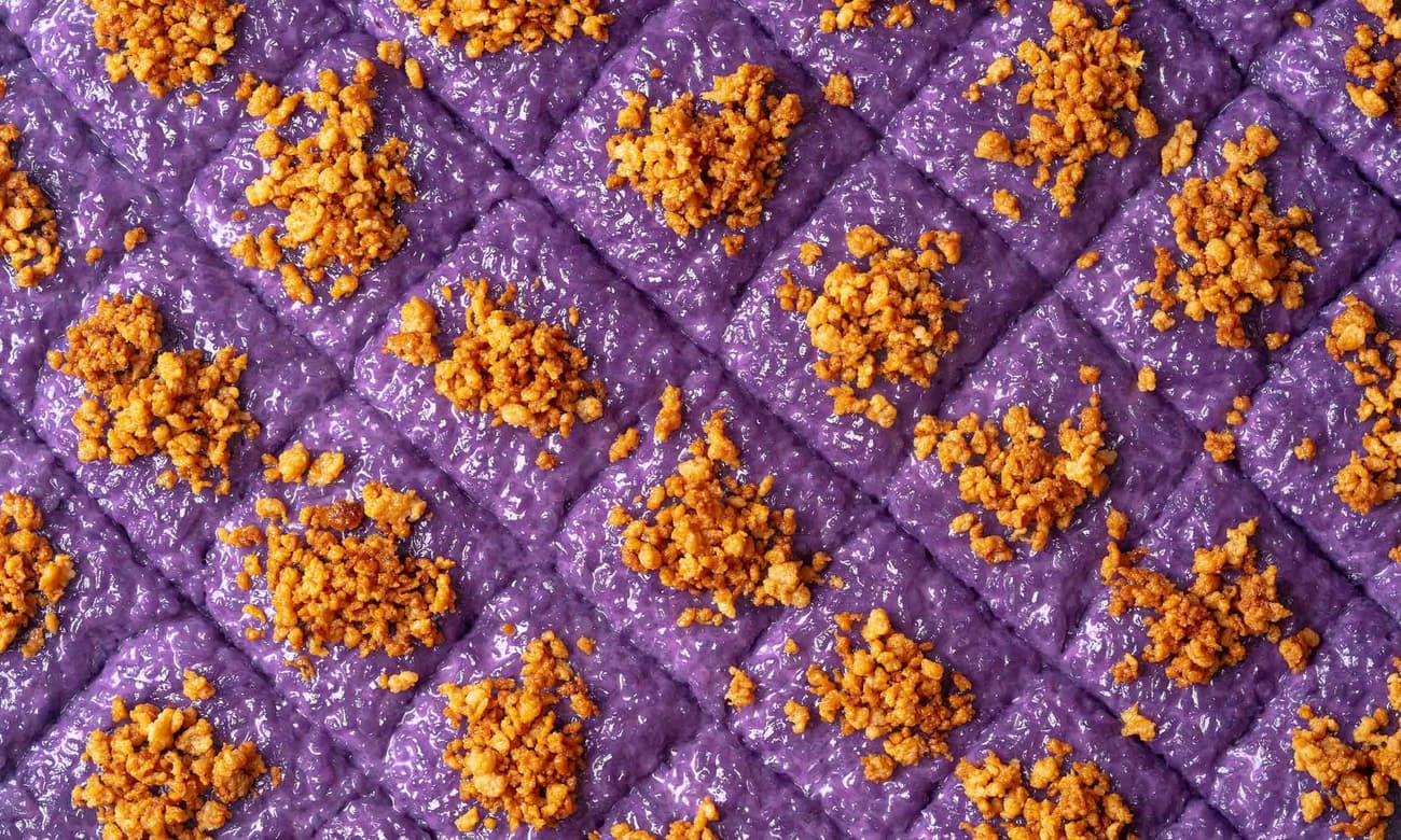 Ube Biko (Filipino Sticky Rice Cake)