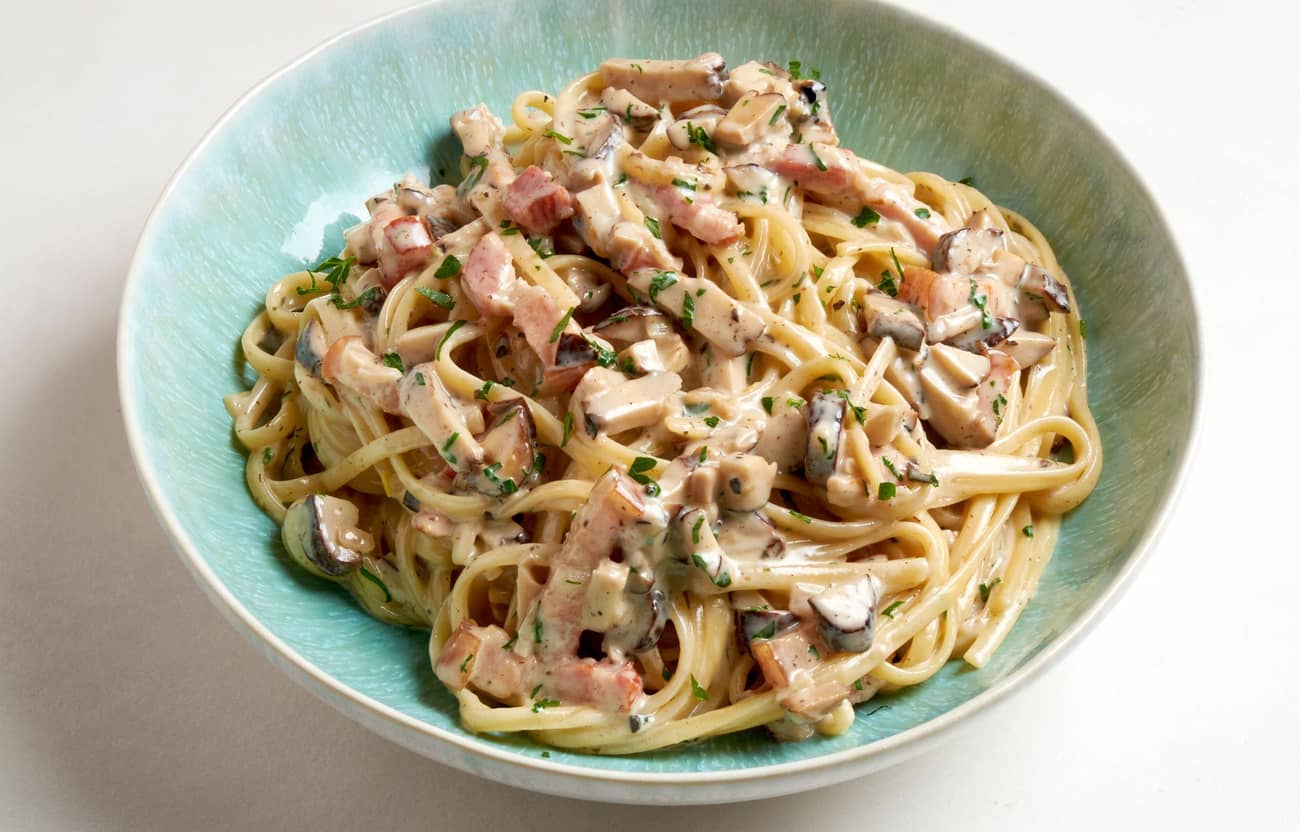 Truffle Cream Pasta with Bacon