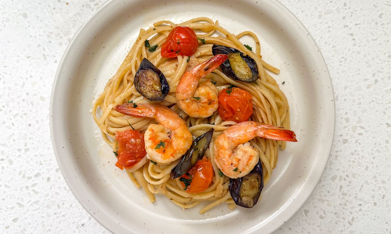 Shrimp Binagoongan Pasta