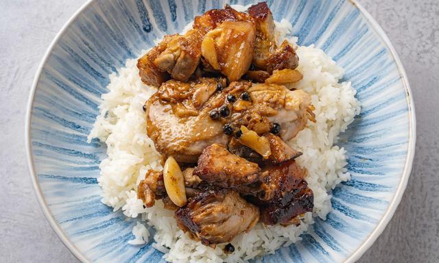 Adobong Puti (White Adobo) with Chicken and Pork Recipe | Pepper.ph